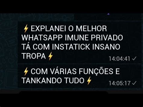 Explanei Melhor Whatsapp Imune Privadocom Instatick E Tankando Fccs