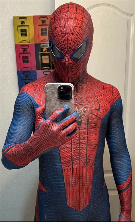 The Amazing Spider Man Tasm Cosplay Costume Fully Puf Gem