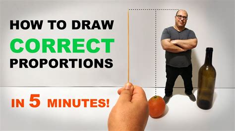 How To Draw Correct Proportions In Five Minutes Youtube