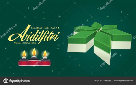 Hari Raya Aidilfitri Background Design Kuih Raya Malay Means Fasting