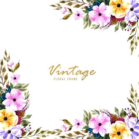 Cadre floral vintage décoratif 692838 Art vectoriel chez Vecteezy