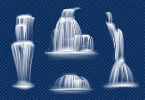 Waterfall Water Cascade Flowing With Splashes And Drops Fast