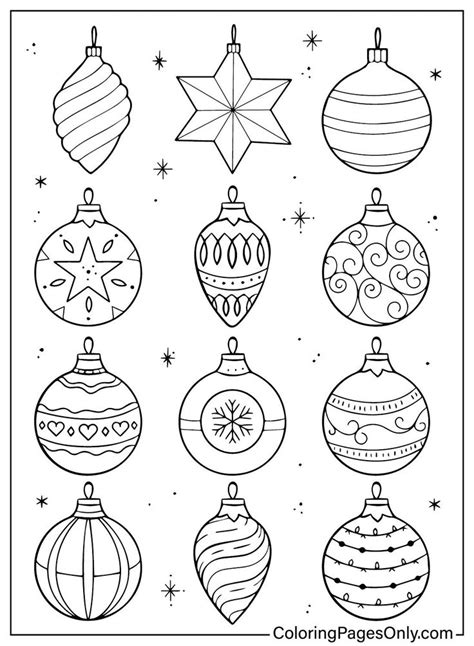 Pin By Jill Bollinger On Crafts Christmas Ornament Coloring Page