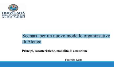 Il Nuovo Modello Organizzativo Di Ateneo Italiano