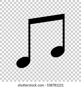 Music Note Icon Flat Style Sound Stock Vector Royalty Free