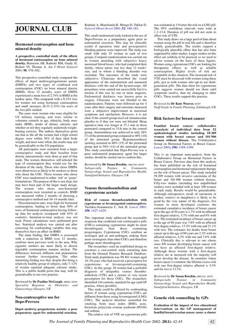 Journal Club Bmj Sexual And Reproductive Health