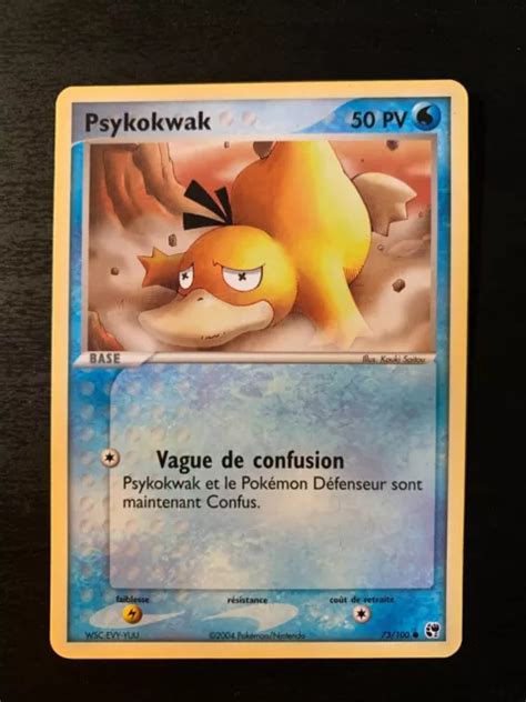 CARTE POKÉMON COMMUNE Psykokwak 73 100 EX Tempête de Sable Bloc EX FR