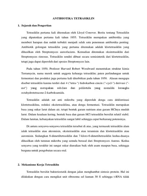 Antibiotika Tetrasiklin Pdf