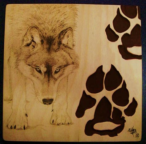 Stipple Wood Burning Wolf Paws Wood Burning Wood Burning Patterns