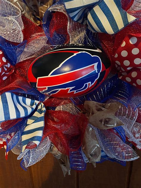 Mesh Wreath Buffalo Bills Inspired Etsy