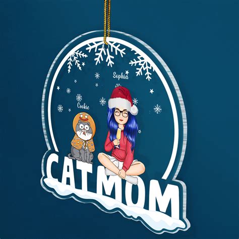 Cat Mom Funny Cartoon Cats Snowdome - Christmas Gift For Cat Lovers - - Wander Prints™