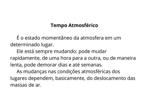 Clima E Tempo Atmosf Rico Planos De Aula Ano Geografia