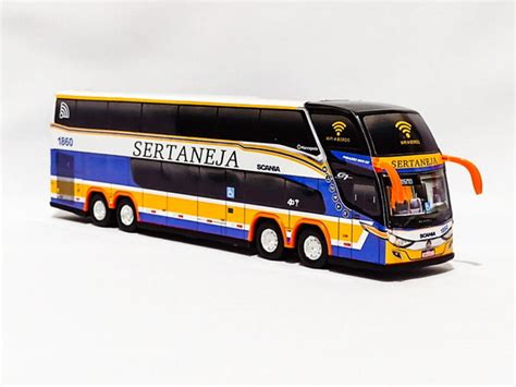 Miniatura ônibus Sertaneja G7 DD 4 eixos 30 centímetros Elo7