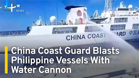 China Coast Guard Blasts Philippine Vessels With Water Cannon