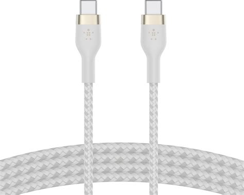 Belkin Boostcharge Pro Flex Braided Usb Type C To C Cable 6 6ft Usb If Certified Power Delivery