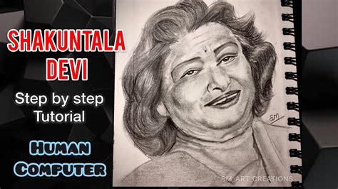 How To Draw Shakuntala Devi Step By Step Thehumancomputer Indianwoman