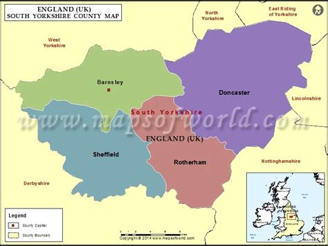 South Yorkshire County Map | Map of South Yorkshire County