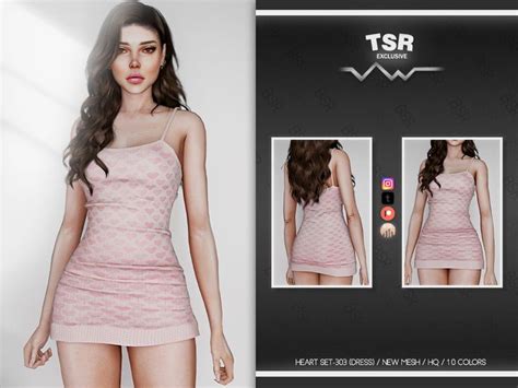 Busra Tr S Heart Set Dress Bd Sims Dresses Sims Sims