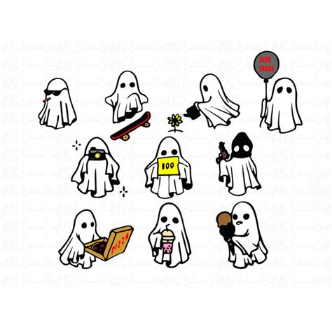 Bundle Cute Ghost svg, Ghost Clipart, Cute ghost svg, Boo sv | Inspire ...