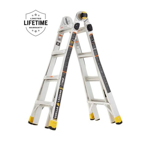 Home Depot Has Gorilla Ladders Reach Mpxa Aluminum Multi Position