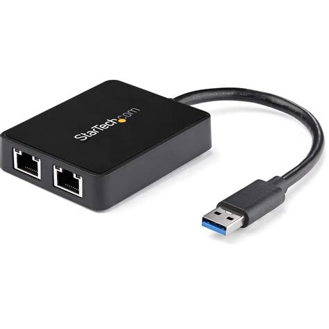 Buy StarTech USB 3 0 To Dual Port Gigabit Ethernet Adapter W USB