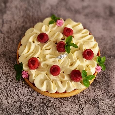 Tarte Framboise Ganache Mont E Vanille Gourmandise Assia