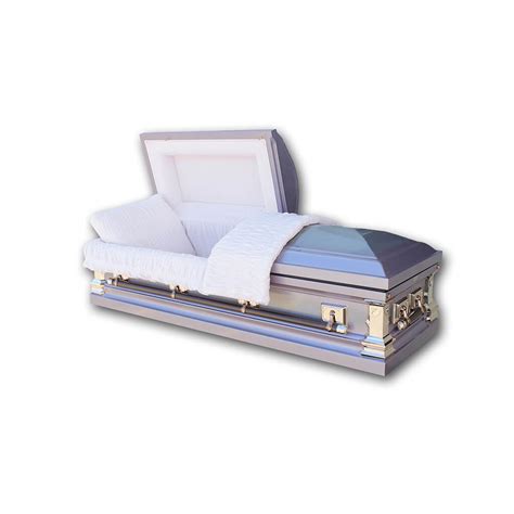 Lilac Silver 18 Gauge Steel Casket Sky Caskets