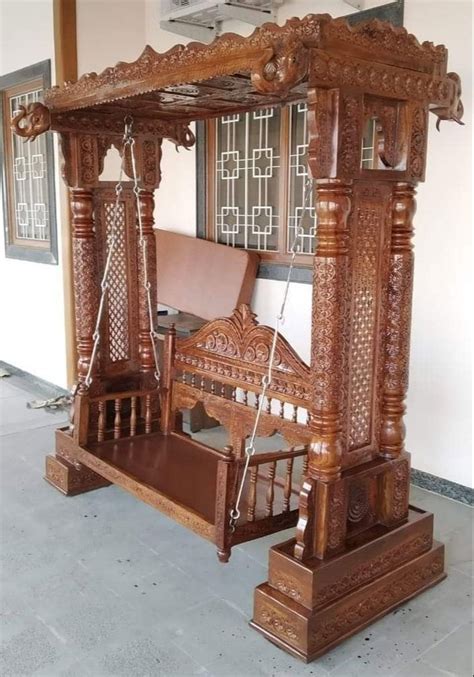 Traditional Indoor Wooden Swing Full Carving At Rs Piece In