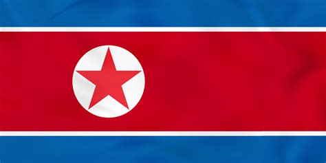 North Korea Waving Flag North Korea National Flag Background Texture