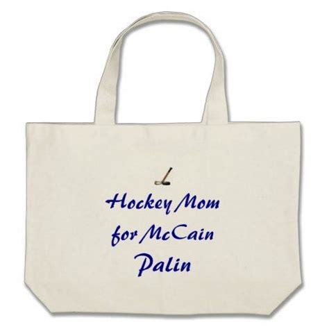 Hockey Mom For Palin Tote Teacher Personalized Personalised Liquor