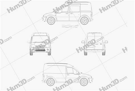 Ford Transit Connect LWB 2012 Plano 3DModels