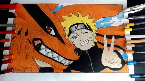Drawing Naruto Uzumaki And Kurama Speed Art Youtube