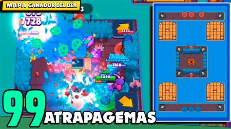 BRAWL STAR ATRAPAGEMAS CHEESE MAPA GANADOR DEL DIA MAPA 99