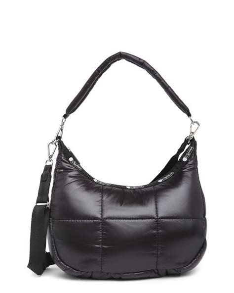 Lesportsac Puffy Convertible Hobo Bag In Black Lyst