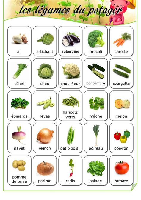 Les L Gumes Du Potager Fiches De Pr Parations Cycle Cycle Ulis