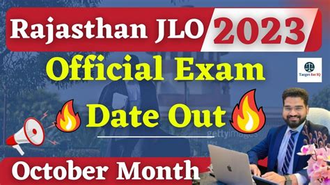 Rajasthan Jlo Official Exam Date Out Full Details By Satendra Sir