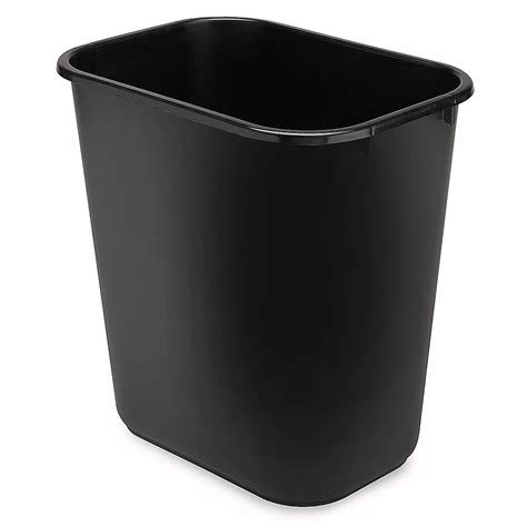 Rubbermaid® Office Trash Can - 7 Gallon, Black S-9970BL - Uline