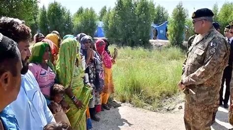 COAS Visits Flood Hit Areas In Sindh