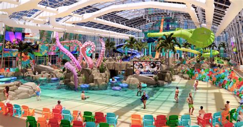 First Indoor Water Park With A Retractable Wall Roof Tropic Falls