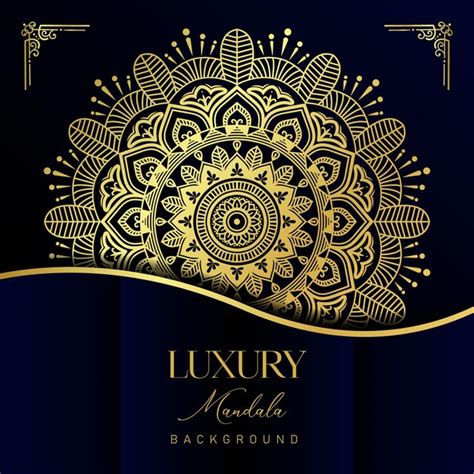 Fundo Decorativo De Mandala Dourada De Luxo Vetor Premium