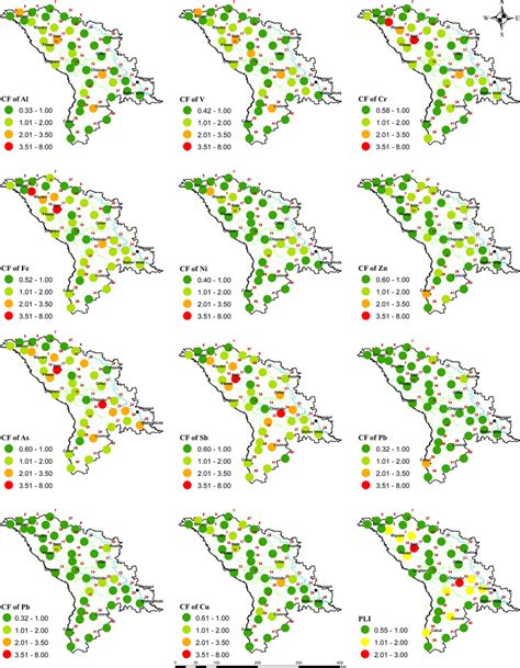 Distribution Of The Contamination Factor And Pollution Load Index