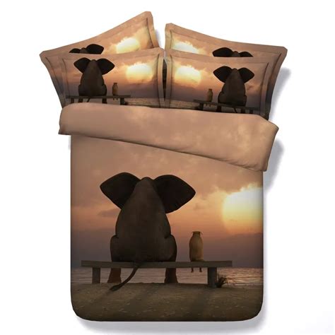 3d Elephant Bedding Set For Adults Duvet Cover Bed Sheets Spread Linen