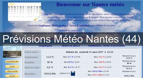 Prévisions Météo Nantes 44 Ville Europeenne
