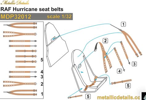 Hawker Hurricane Raf Seat Belts Metallic Details P32012