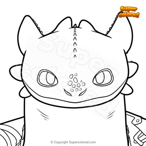 Sdentato Dragon Trainer Disegno - Disegno da colorare Muso di sdentato in Dragon Trainer