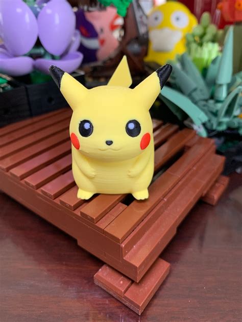 Gen 1 Pikachu 2in50mm Tall Figurine 3d Print Etsy