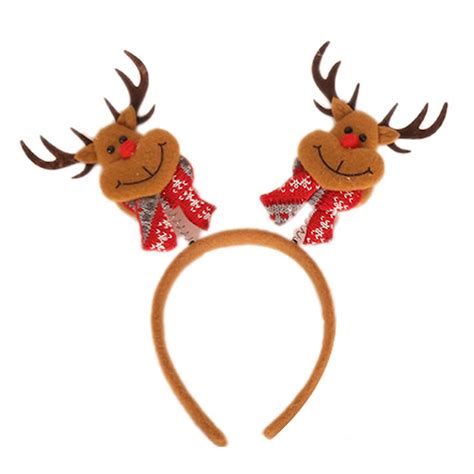 Inevnen Christmas Reindeer Antlers Headband Novelty Deer Antlers Hair