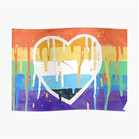 Asexual Aromantic And Rainbow Painted Pride Flag Poster By Lewin Wild