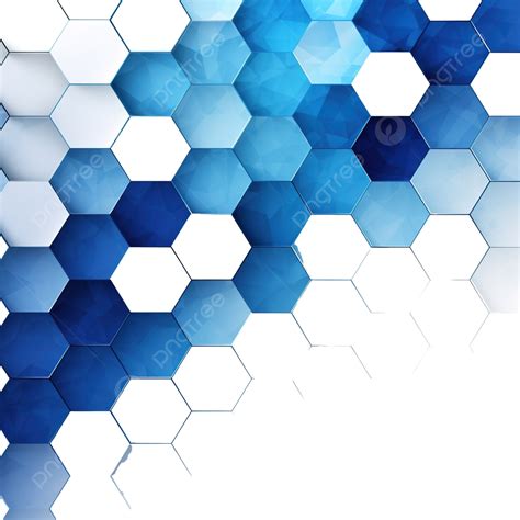 Blue Hexagon Background Template Hexagon Blue Banner Png Transparent