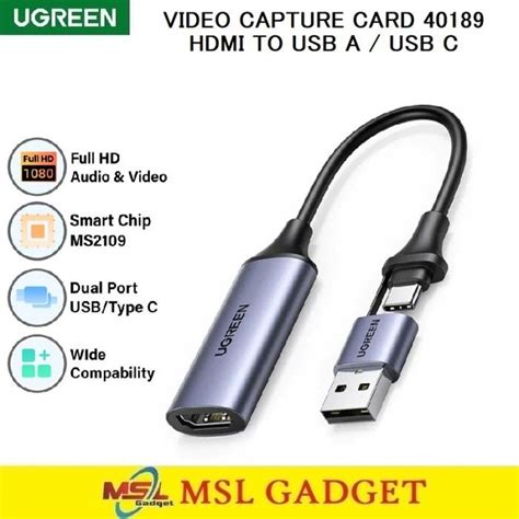 Ugreen Video Capture Card Hdmi To Usb Type C Mac Windows Android